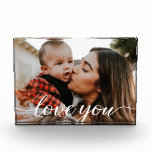 Liebe für benutzerdefiniertes Skript-Foto Fotoblock<br><div class="desc">Mit einem schönen und modernen Skript für die Wörter "Liebe You" kann dieser benutzerdefinierte Foto-Block leicht mit Ihrem eigenen Lieblingsbild personalisiert werden. Ein elegantes Design, das gepflegt und angezeigt werden soll, eine moderne Foto-Rahmenoption. Ein Geschenk, um gut empfangen zu werden.</div>