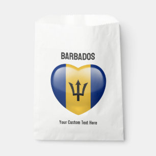 Liebe für benutzerdefiniertes Text-Barbados Geschenktütchen