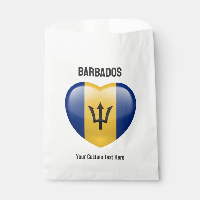 Liebe für benutzerdefiniertes Text-Barbados Geschenktütchen (Vorderseite)