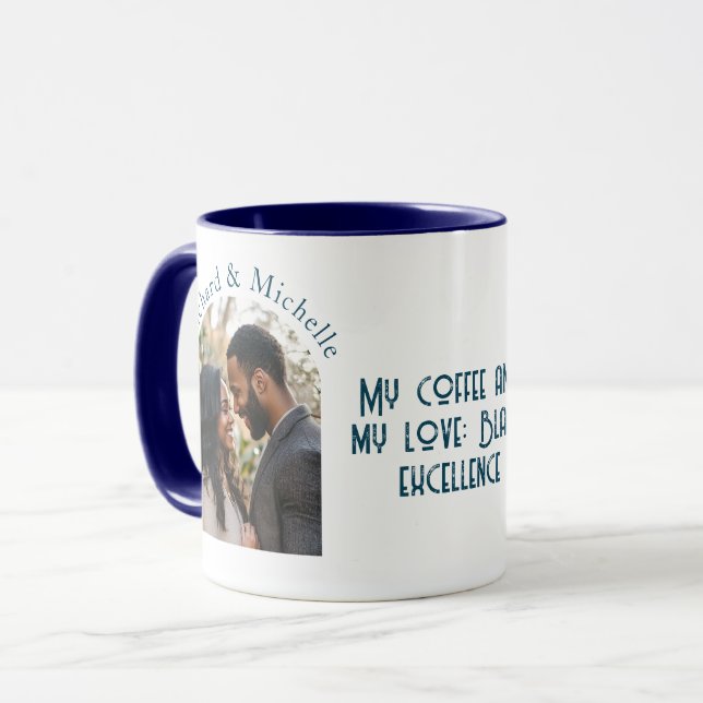 Liebe für Black Excellence - kundenspezifische Fot Tasse (Vorderseite Links)