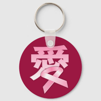 Liebe für den Brustkrebs im chinesischen Schlüssel Schlüsselanhänger