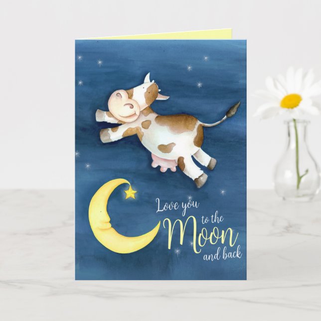 Liebe für die Mond-Kuh-Kinder bald gesund werden Karte (Kleine Pflanze)
