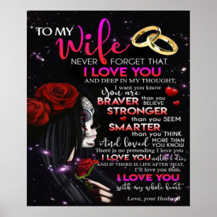 Liebe für Ehefrau   Bestes und perfektes Geschenk Poster