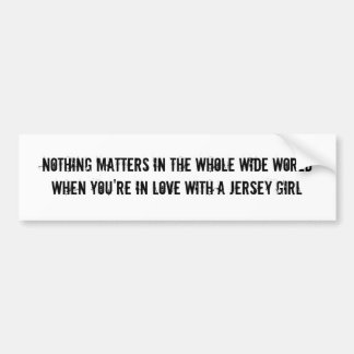 Liebe für ein Jersey-Mädchen Autoaufkleber