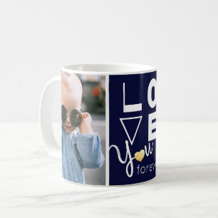 Liebe für Familien mit doppeltem Foto Tasse