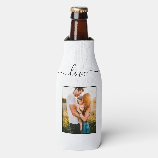 Liebe für Fotomaterial Weißes Bier Cooler Flaschenkühler (Flaschenvorderseite)