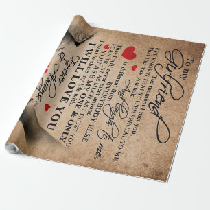 Liebe für Freundin   Bestes Geschenk für die Ehefr Geschenkpapier