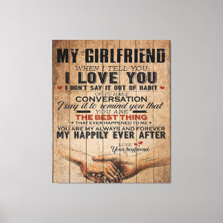 Liebe für Freundin | Funny Quotes Gift Leinwanddruck