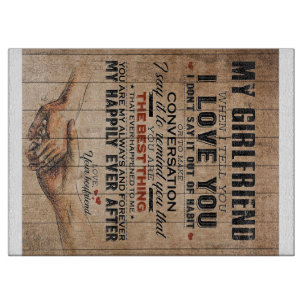 Liebe für Freundin Funny Quotes Gift Schneidebrett