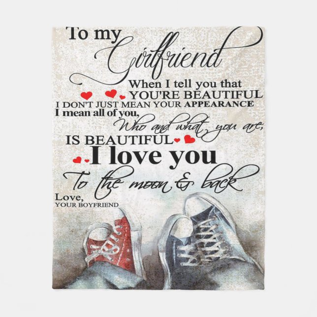 Liebe für Freundin | Love Couple Gift Fleecedecke (Vorderseite)