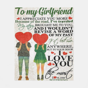 Liebe für Freundin   Love Couple Gift Fleecedecke