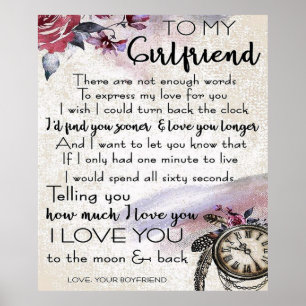 Liebe für Freundin   Love Couple Gift Poster