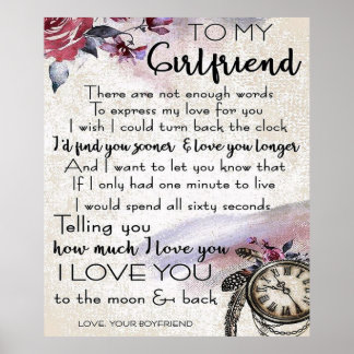 Liebe für Freundin | Love Couple Gift Poster