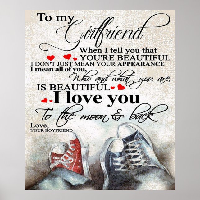 Liebe für Freundin | Love Couple Gift Poster (Vorne)