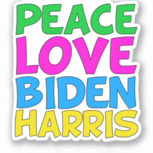 Liebe für Frieden Biden Harris Aufkleber