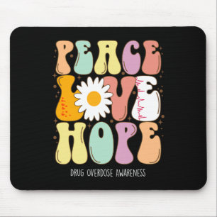 Liebe für Frieden Hoffnung Lila Ribbon Arzneimitte Mousepad