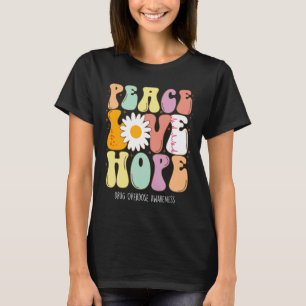 Liebe für Frieden Hoffnung Lila Ribbon Arzneimitte T-Shirt