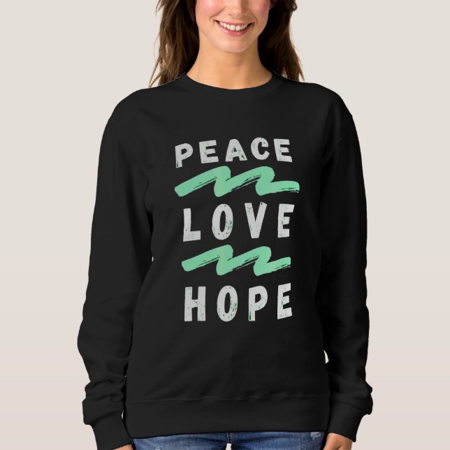 Liebe für Frieden Sweatshirt (Vorderseite)