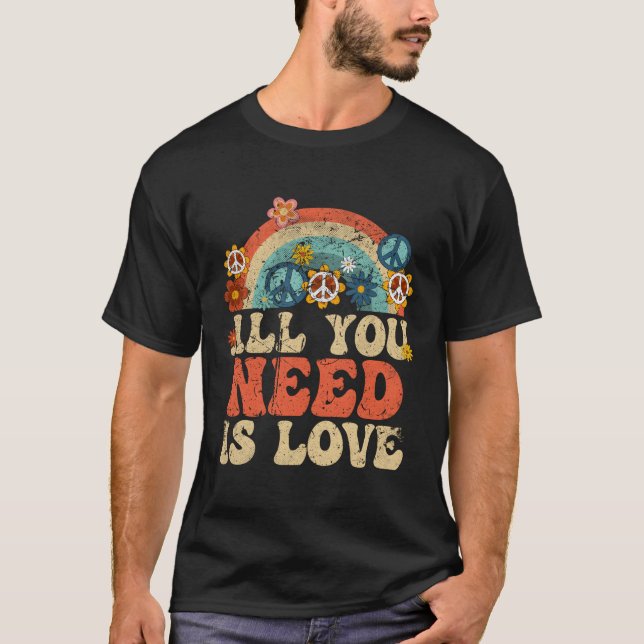 Liebe für Friedenszeichen Alles was du brauchst is T-Shirt (Vorderseite)