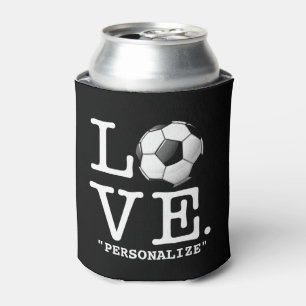 Liebe für Fußball-glatten Fußball-Ball Dosenkühler