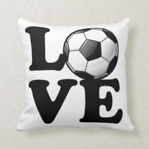 Liebe für Fußball-glatten Fußball-Ball Kissen