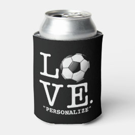 Liebe für Fußball-Glossy-Fußball Dosenkühler