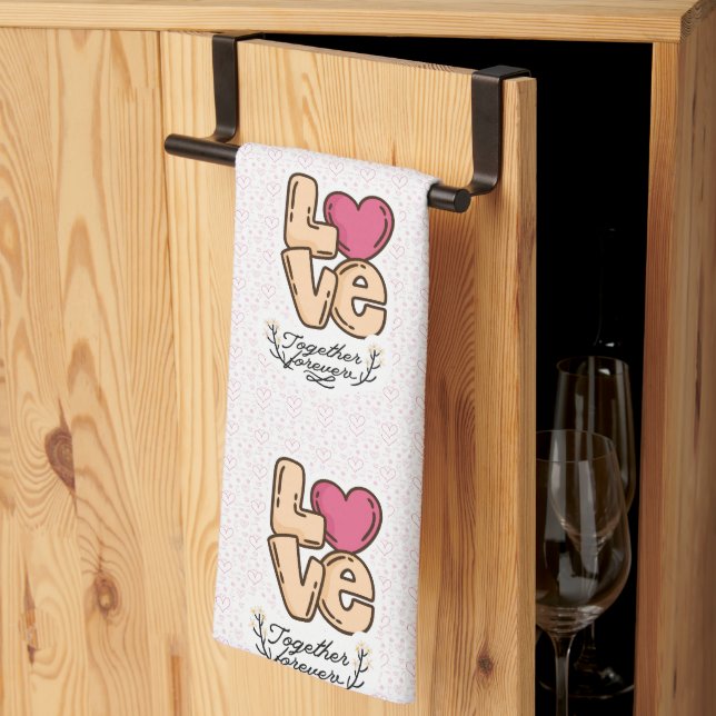 Liebe für immer geschirrtuch (Drittel gefaltet)