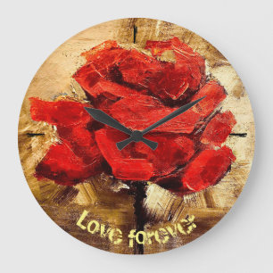Liebe für immer große wanduhr