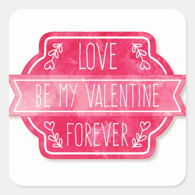 Liebe für immer mein Valentine - Aufkleber auf dem (Vorderseite)