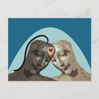 Liebe für immer postkarte