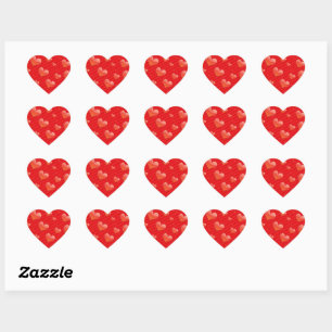 Liebe für immer, rote Herzen Design, Herz-Aufkleber