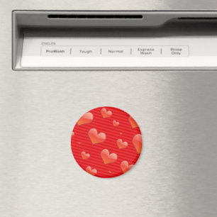 Liebe für immer, rote Herzen Design, Magnet