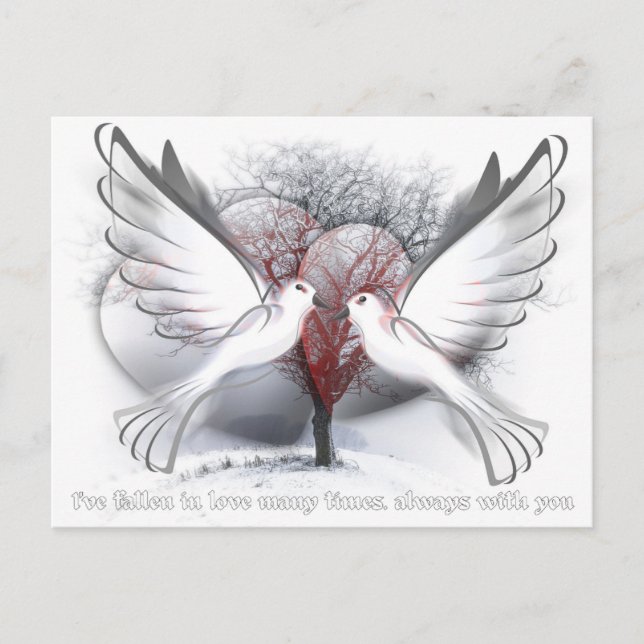 Liebe für immer Valentinenkarte Feiertagspostkarte (Vorderseite)