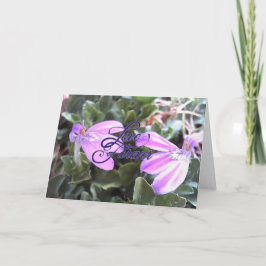 Liebe für immer violette Blumen Blankokarte Karte