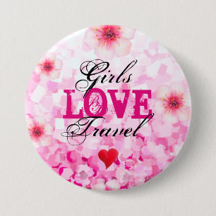 Liebe für Mädchen Button