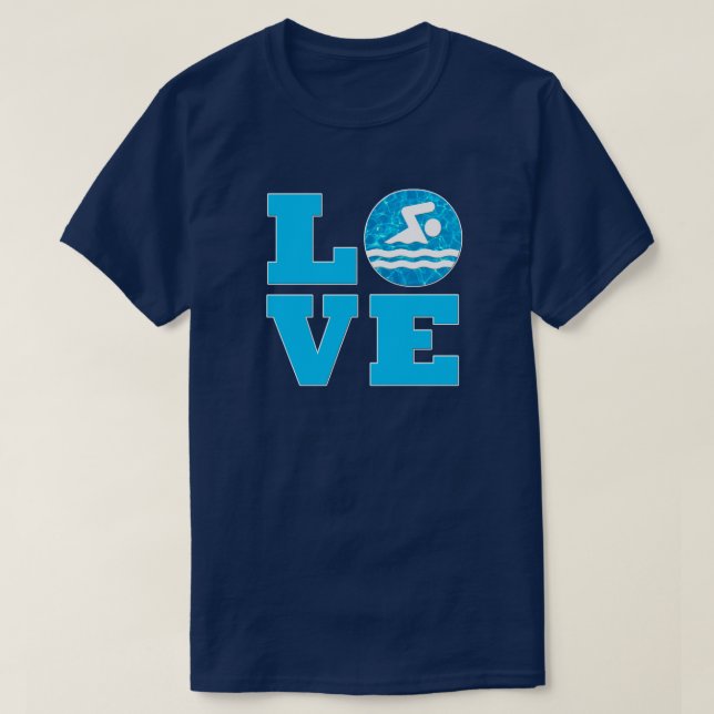 Liebe für Männer Schwimmen & Tauchen T-Shirt (Design vorne)