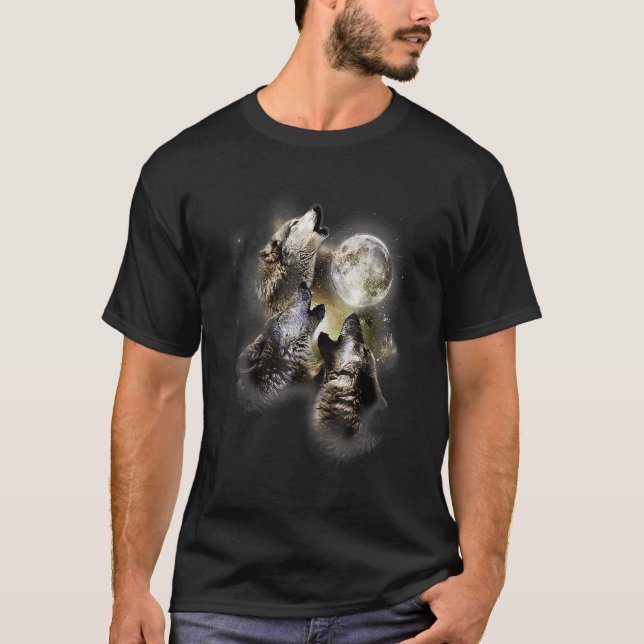 Liebe für Männer Weibchen am Wolf Moon T-Shirt (Vorderseite)