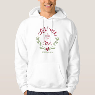 Liebe für Männer weiß und rot Grundgedeckter Sweat Hoodie