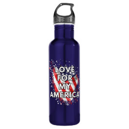 Liebe für mein Amerika - Wasserflasche Edelstahlflasche