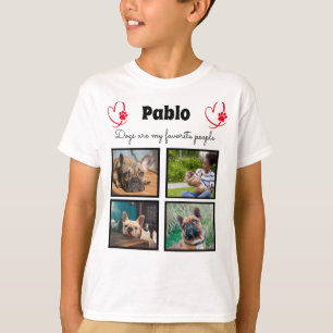 Liebe für meinen Hund - 4 Foto individuell gestalt T-Shirt