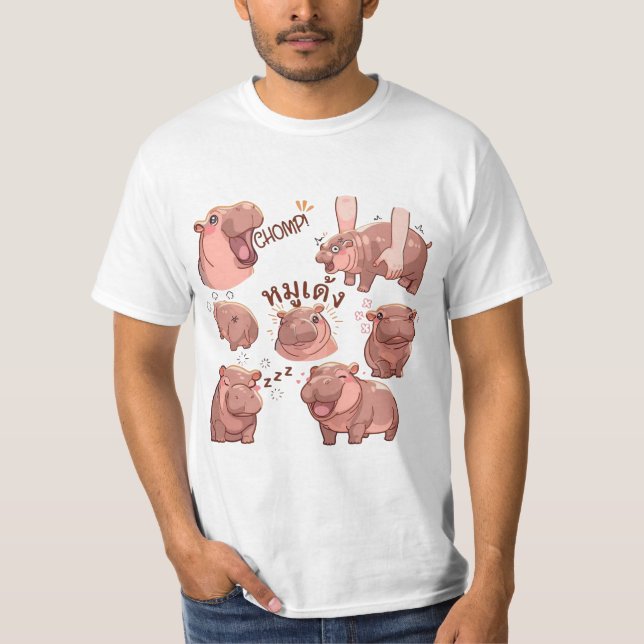 Liebe für Moo Deng T-Shirt (Vorderseite)