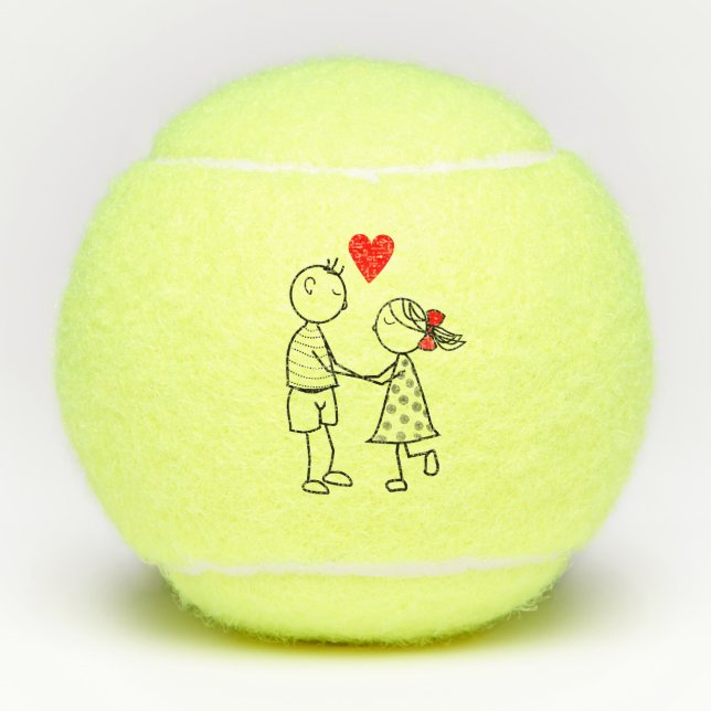 Liebe für niedliche Tennisbälle (Vorderseite)