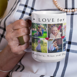 Liebe für Oma Multi-Foto einfache niedliche Herzen Kaffeetasse