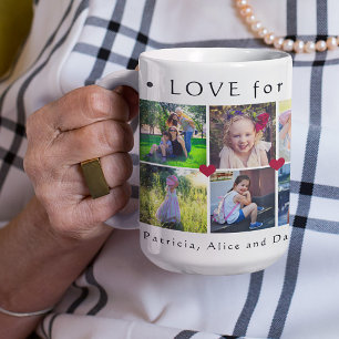 Liebe für Oma Multi-Foto einfache süße Herzen Kaffeetasse