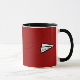Liebe für Papierflugzeuge Tasse