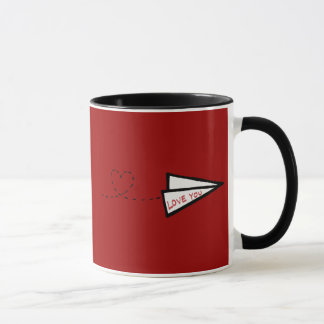 Liebe für Papierflugzeuge Tasse