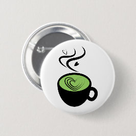 Liebe für perfektes Matcha Tea Valentine Button