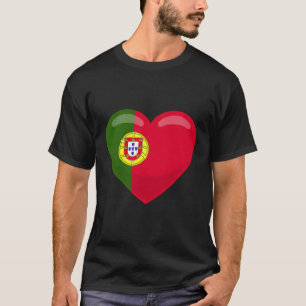 Liebe für Portugal - Flaggenmitte T-Shirt