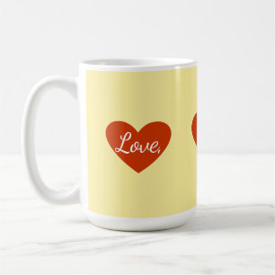Liebe für Rotes Herz individuell anpassbar Kaffeetasse