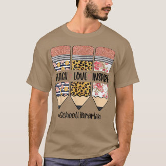 Liebe für Schulbibliografie zurück zur Schule Insp T-Shirt